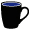czarny / reflex blue