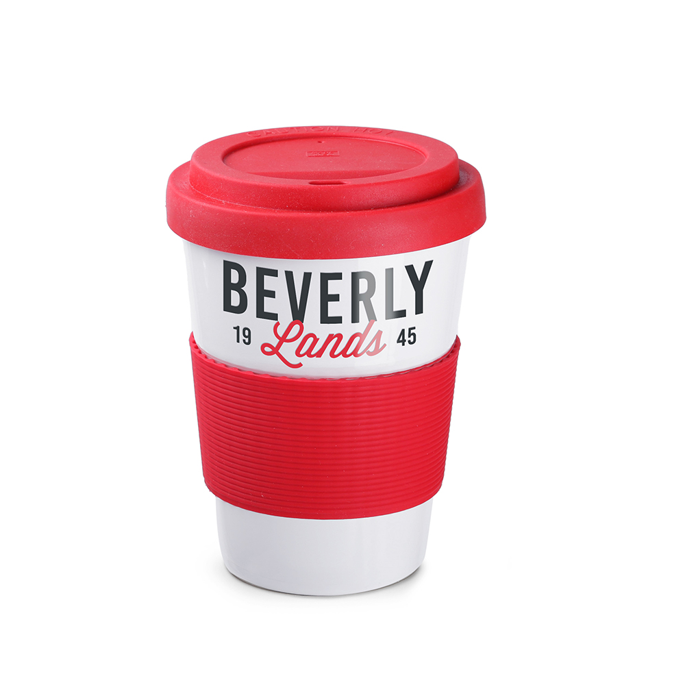 COFFEE 2 GO CLASSIC kubek czerwony z nadrukiem